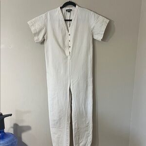 Ilana Kohn Off-White Button-Up Jumpsuit